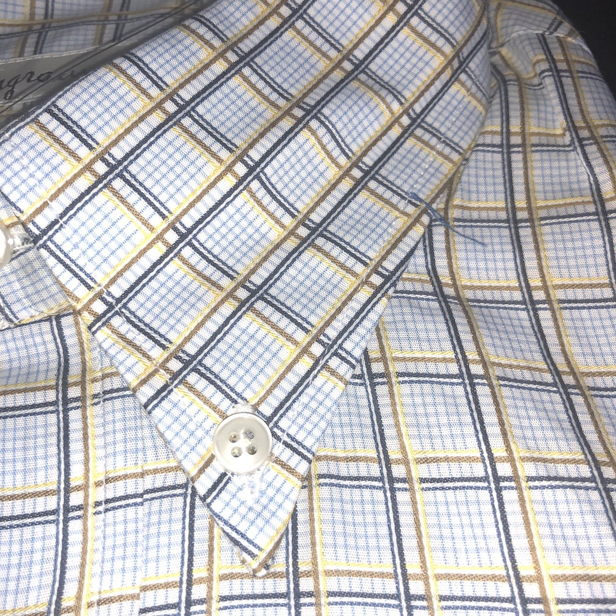 Chemise Homme Ingram Made In Italy - Taille XL (2XL) - Col Boutonné - Vichy Multicolore - Neuf Avec étiquettes