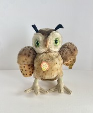 Vintage Steiff 8.5" Wittie Owl 1960's Wonderful 2620 All Id's
