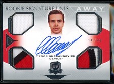 Yegor Sharangovich 2020 The Cup Rookie Signature Unis Away Auto #SAU-YS /49