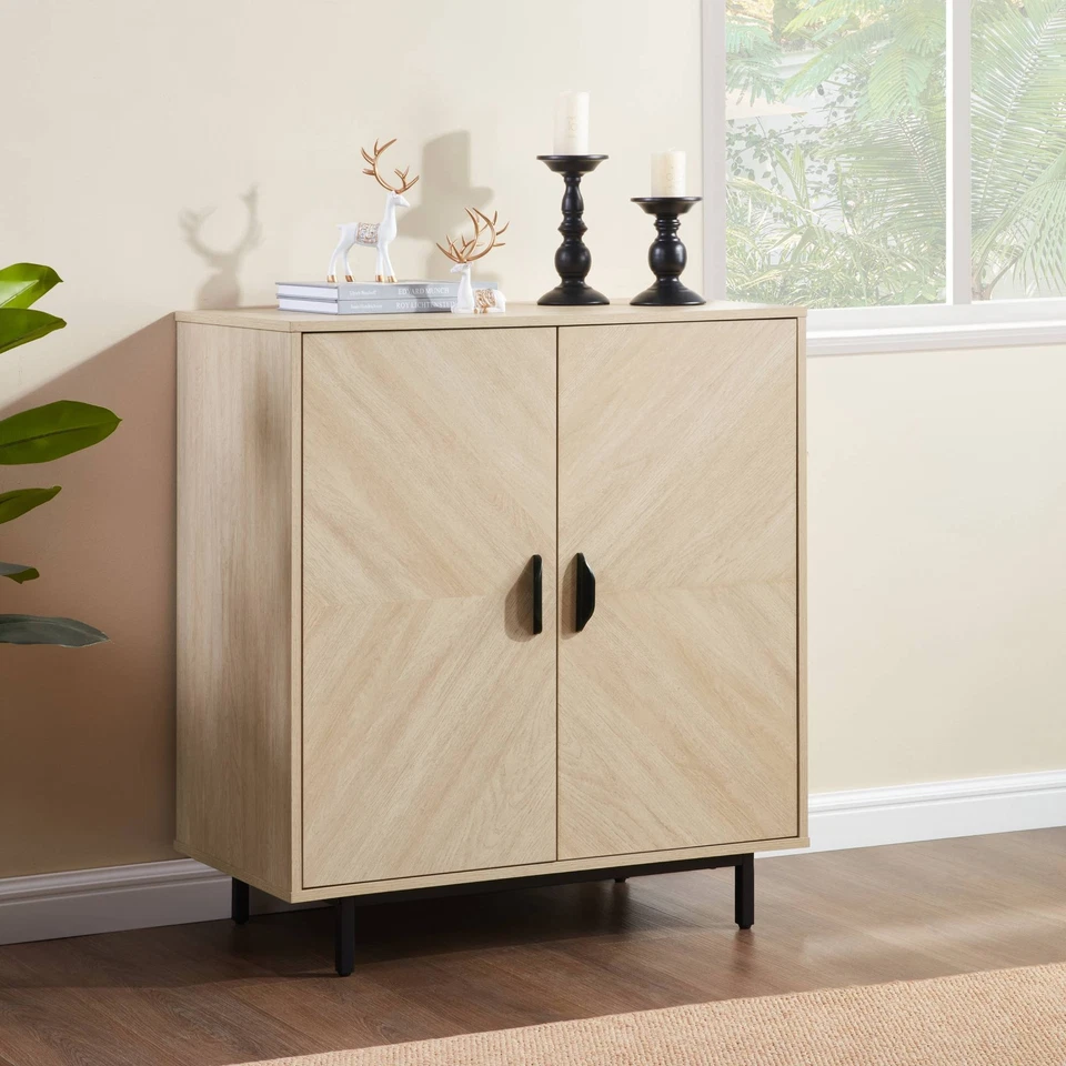 STOREADY Aparador Madera Armario Buffet con Estante Ajustable y 2 Puertas Foto 2 de 4