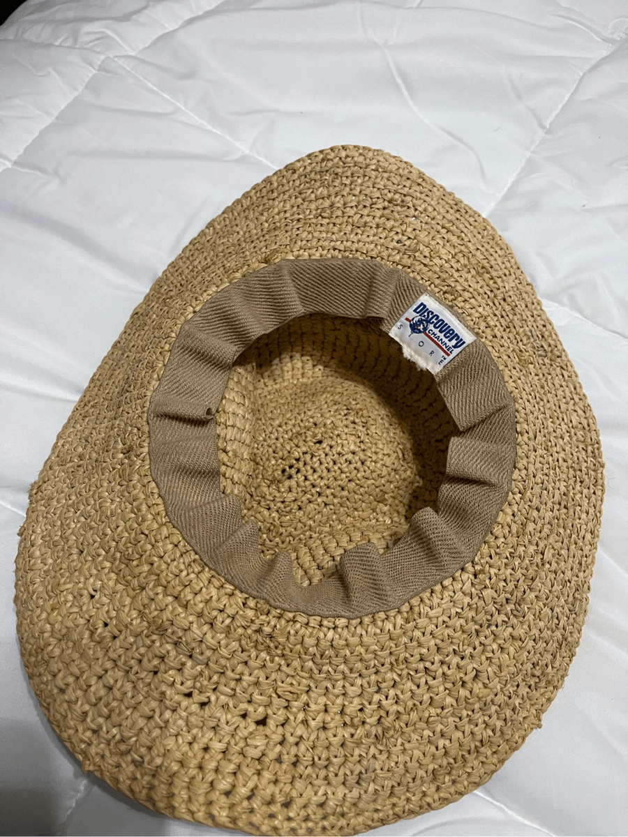 Button Straw Hat Hippie Boho Chic Small Medium | eBay display picture 1