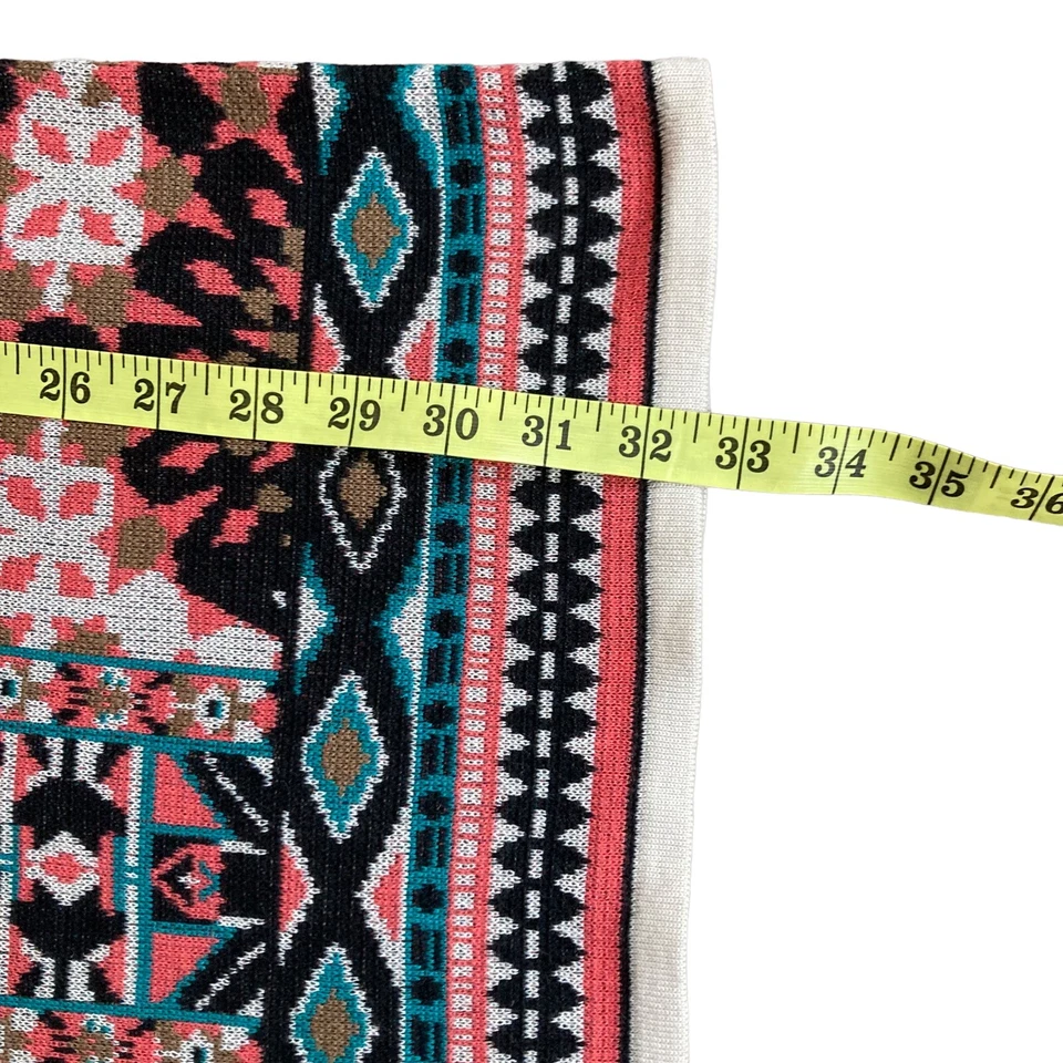 Vestido Suéter Flying Tomato Anthropologie Mujer Pequeño Manga Larga Patrón Azteca Foto 4 de 4