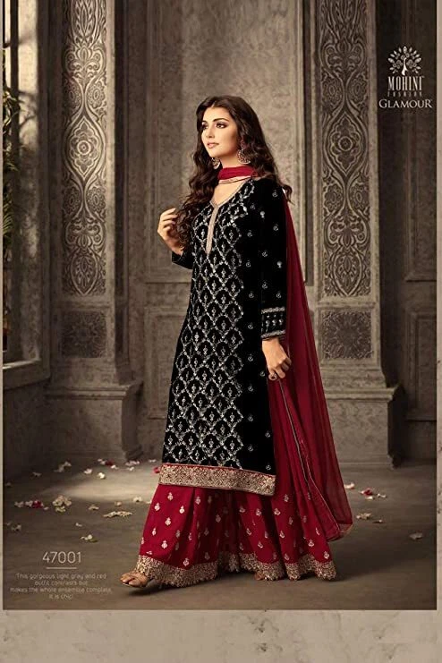 Indian Designer Women s Salwar Kameez Dress Traditional Style Heavy Plazzo Suit