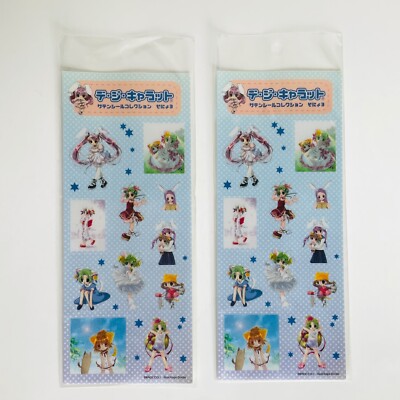 Di Gi Charat Set of 2 Sticker Sheets Dejiko Rabi en Rose Rare Anime Lot Broccoli