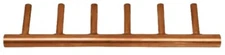 6 Branch Copper Manifold Type L (1-1/4" x 3/4" (24" long 6 Branches (4" Centers)