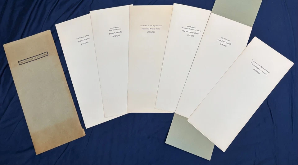 6 IRISH HISTORICAL BROADSIDES BARRY MOSER SIGNED Northampton MA TYPOGRAPHY ART - Image 4 of 4