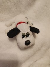 Vintage Pound Puppy Black  White Spotted Dog Tonka Plush 1986