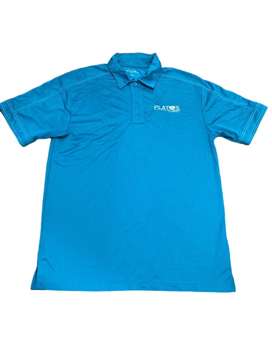 Platos Closet Blue Short Sleeve Pullover Polo Shirt Size Medium