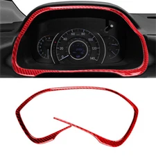 For Honda CR-V 2012-16 Red Carbon Fiber Interior Speedometer Surround Strip Trim