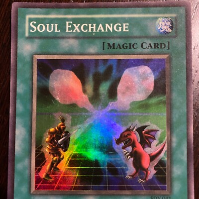 soul exchange yugioh card value Yu-Gi-Oh : SDRL-EN021 1st Ed Common Placeholder Image Provided Soul Exchange - Yu-Gi-Oh! card