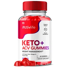 Activlife Keto Gummies, Activ Life Keto ACV Gummies Weight Loss (60 Gummies)