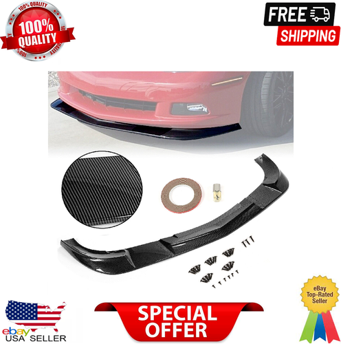 ZR1 Style Carbon Fiber Front Bumper Lip/Splitter For 2005-2013 Corvette C6 Wide Body