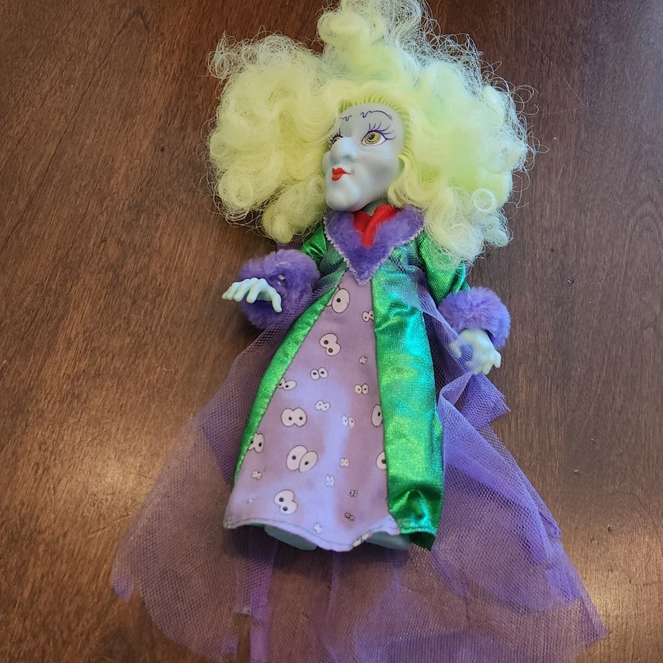 Vintage 1987 Moon Dreamers Evil Scowlene WITCH Doll 8" Ugly Glow in dark Hasbro - Image 3 of 4