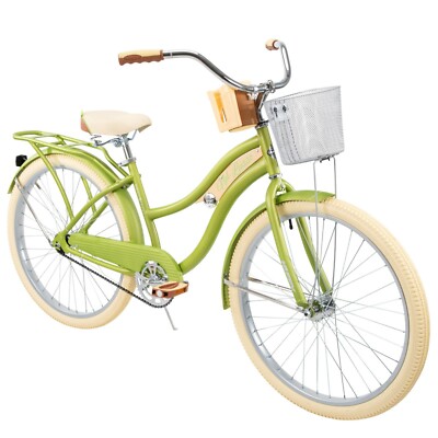 Nel Lusso Classic Cruiser Bike with Perfect Fit Frame Huffy Women/'s Yellow 26/"