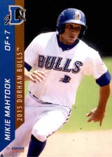 2015 Durham Bulls Choice #1 Mikie Mahtook Lafayette Louisiana LA Baseball Card