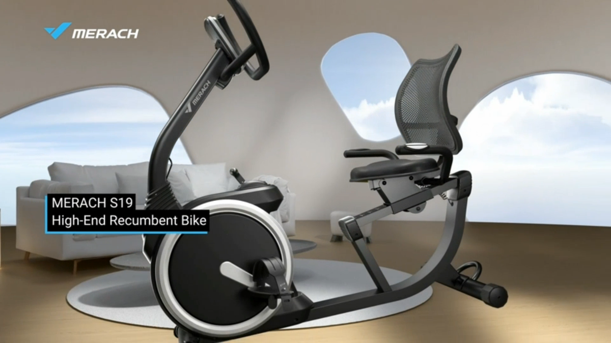 MERACH S19 High-end Magnetic Recumbent Adults Exercise Bike Smart 