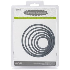 NIB Die Cut Emboss Stencil Nesting Circles 6Pc By Darice FREE SHIPPING