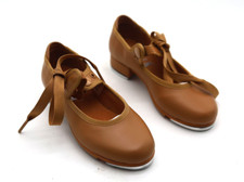 BLOCH GIRLS SHOE ANNIE TYETTE TAP US 8.5 M BROWN TAN S0350G