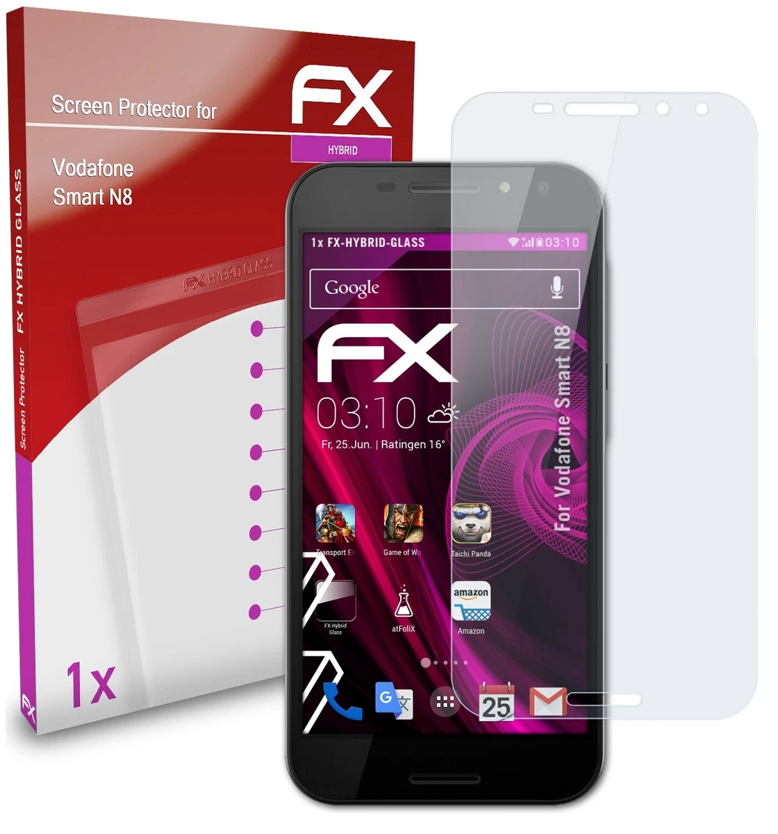 Dipos 2x Pellicola Protettiva Antiriflesso Per Vodafone Smart N8 - Opaca, Anti-impronta, Made In Germany - 4