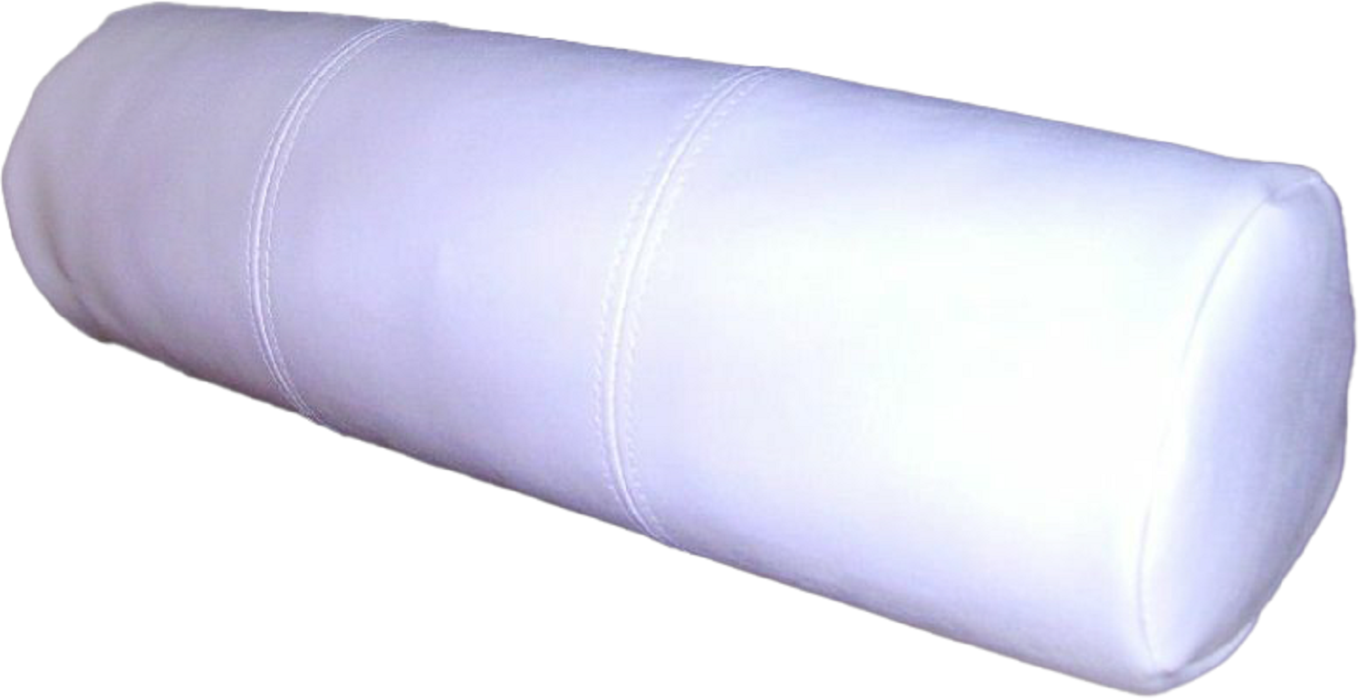 White Faux Leather Bolster Cushion with Cushion Filler eBay