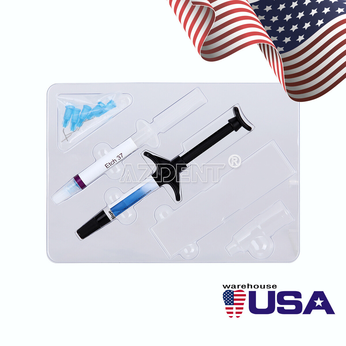 Dental Luz Adhesivo de fotocurado para ortodoncia Etch Resina brackets brace