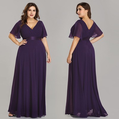 plus size purple bridesmaid dresses