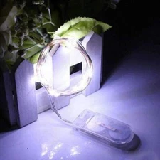 AMZER 20 LED 2m Waterproof Festival Lamp String Light with On/Off Switch - White