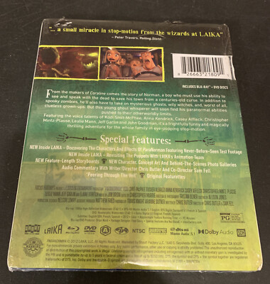 Paranorman Blu-Ray + DVD (Laika Edition) Slipcover New Sealed