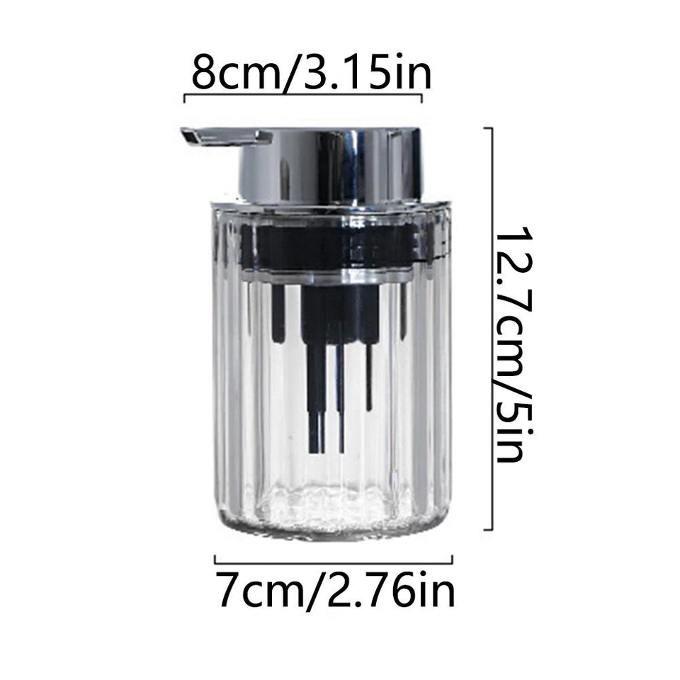 Foam Pump Jar Foaming Soap Dispenser Hand Refillable Push-type Pump Bottle - image 4 of 4