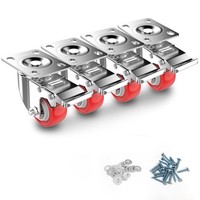 MöBelrollen 38Mm Lenkrollen Schwerlastrollen Leise Polyurethan 4 Stk Bis 200Kg