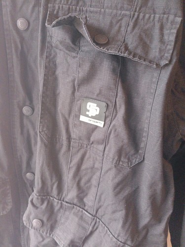 Rocawear State Property Mens 2XL Black Ripstop Camo Lined Snap Close Jacket - Picture 2 of 5