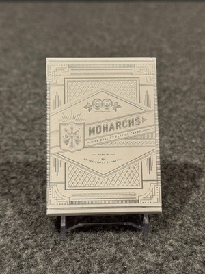 Monarchs White/Silver - Rare Playing Cards - Theory 11 - New and Sealed