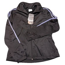 adidas Women  s Training Track Jacket Black And Plum Size XL New With Tags