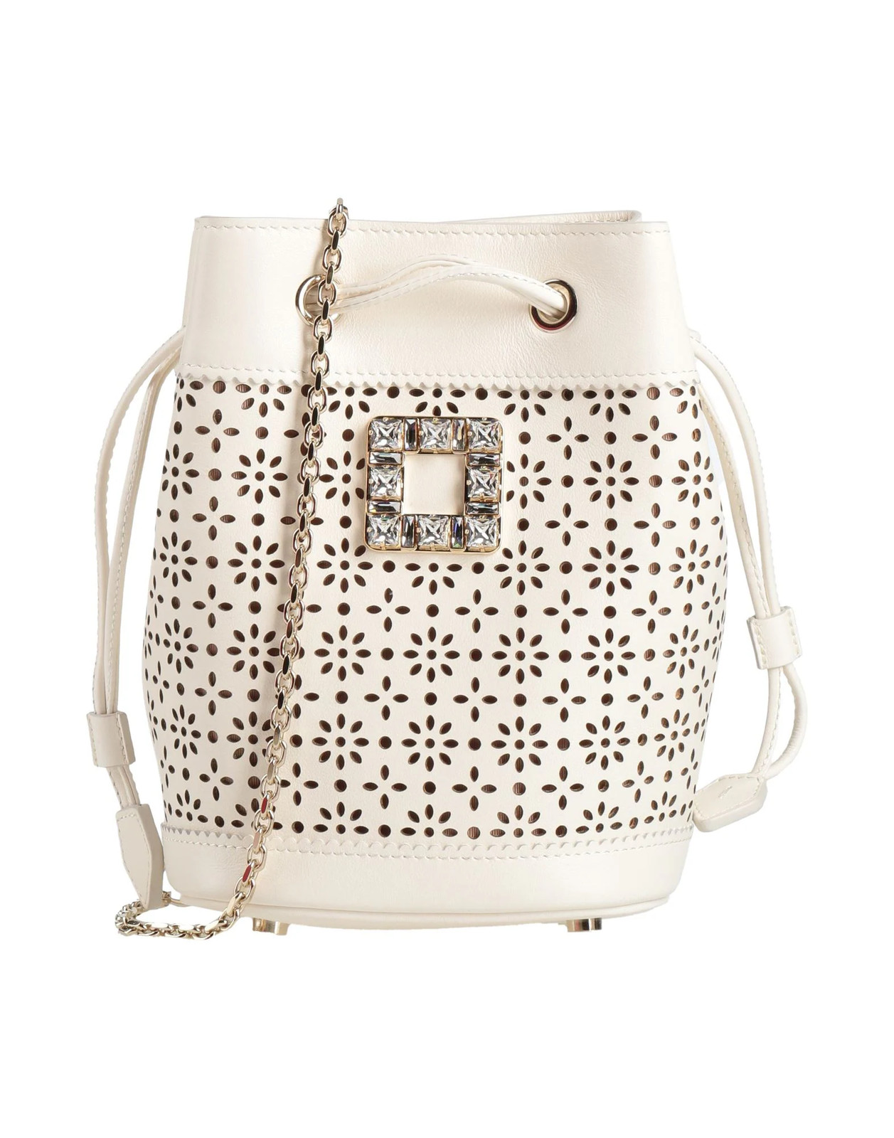 Roger Vivier - Women - Leather Bucket bag - Off white 200490₽
