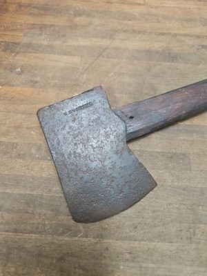 AC18- Antique Hand Forged JB STOHLER AXE Schaefferstown Pa 4  lb 7 oz