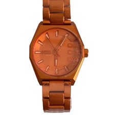 Diesel DZ-2209 Quartz Watch Orange Analog Unused Wristwatch