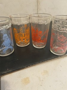 1953 Howdy Doody Welch's Jelly Glasses Lot Of 4