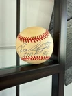 Cardinals Enos Slaughter Signed National League Baseball HOF 85 JSA  AUTO