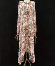 Sabyasachi X H&M Womens Fairy Boho Floral Asymmetric Maxi Dress Size L Flowy