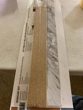 Hampton Bay ACC14447 Laminate End Cap Kit, Textured Calcutta Marble, Eased Edge