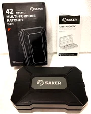 Saker Plus 42 Multi-Purpose Magnetic Ratchet Set Model DS01-SCSR42-01-RD Gray