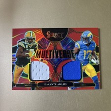 2025 Panini Select Davante Adams Multiverse Dual Jersey Packers Rams