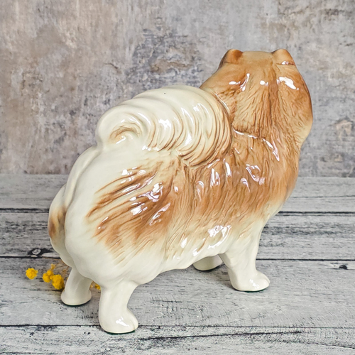 Vintage Coopercraft Pomeranian Keramik Figur Hund Ornament 70er Jahre top/selten - Bild 4 von 11