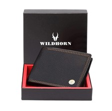 WildHorn Black Leather Wallet for Men Nappa Black 2
