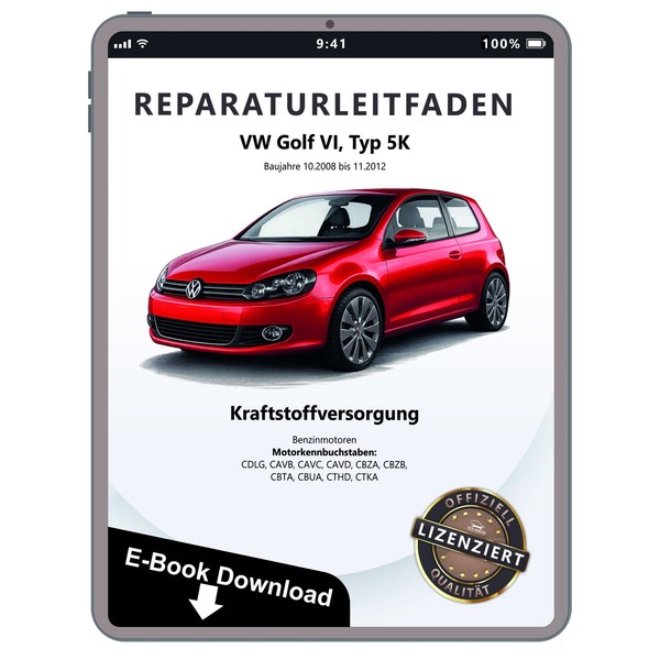 Vw Golf 6 Typ 1K/5K 2008-2012 Kraftstoffversorgung Benzin Reparaturanleitung Pdf-image