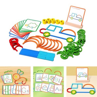 Wooden Pattern Blocks Imagination entwickelt ein Farbsortierspiel für Kinder