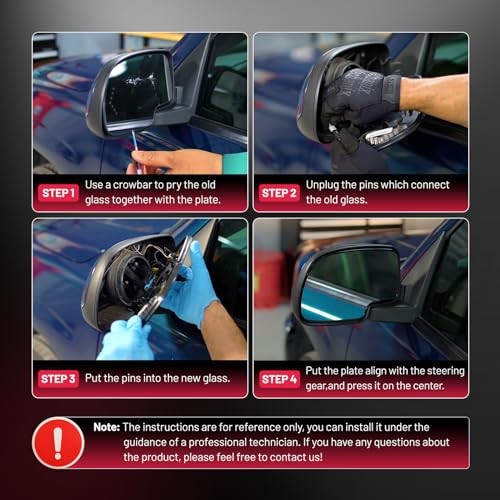 Mirror Glass Compatible with Chevy Left Driver Side 2014-2018 Silverado - Picture 7 of 7