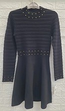 New BCX Dress Studded Fit & Flare Career Sweater Dress Women's US Size M
