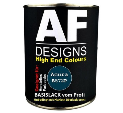 250ML Autolack für Acura B572P Dyno Blue II Perl Basislack spritzfertig