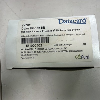 Datacard 534000-002 YMCKT Color Ribbon - Replacing 552854-204 - 250 Prints - New